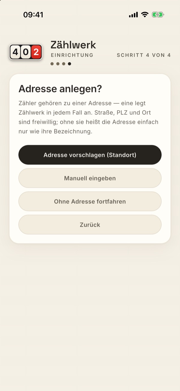 Der Adress-Schritt mit den drei Möglichkeiten