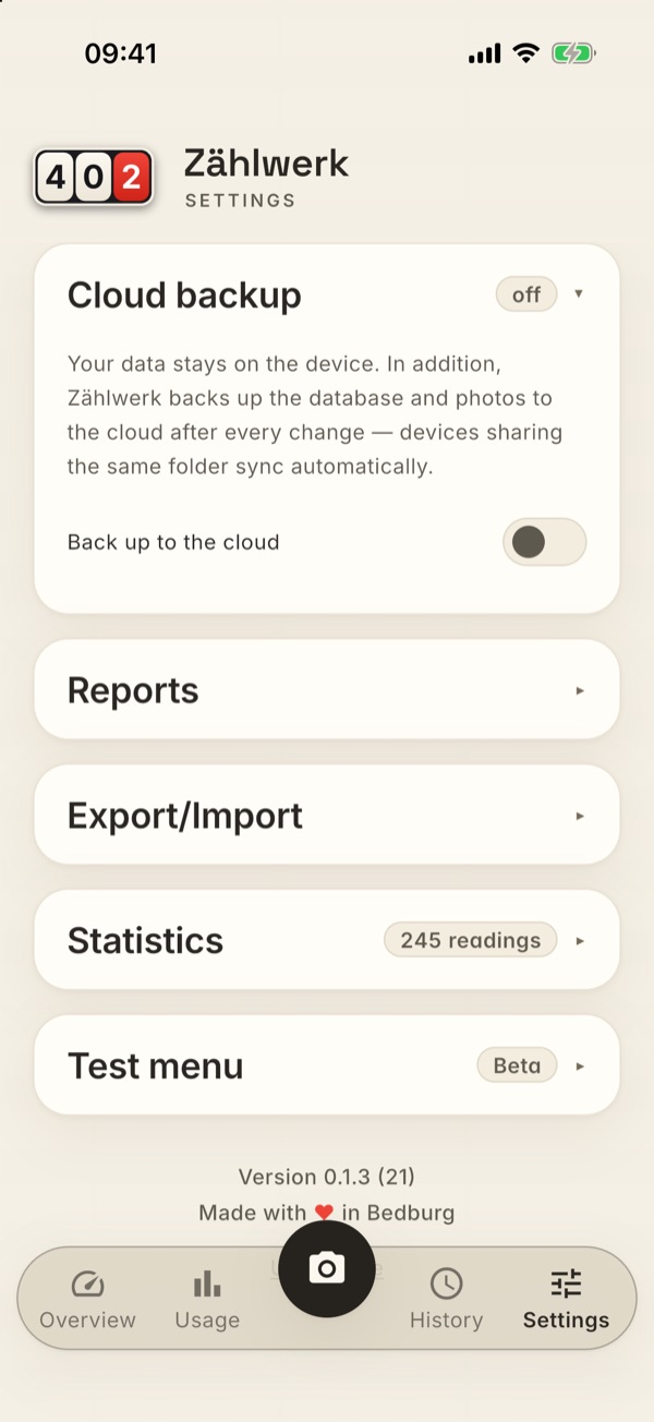 The Cloud backup card