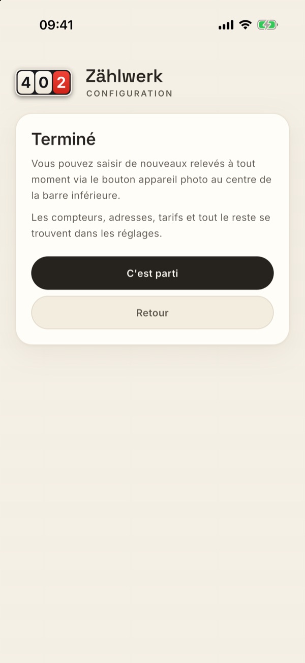 La fin de la configuration