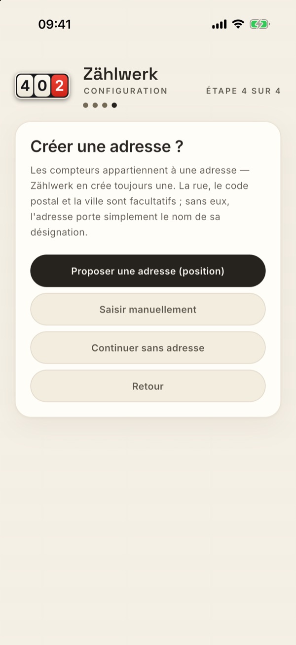 L’étape de l’adresse avec ses trois possibilités
