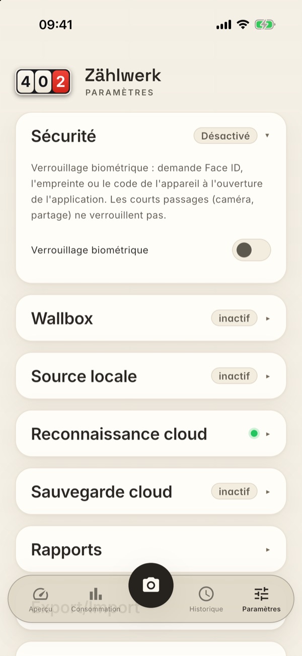 La carte Sécurité