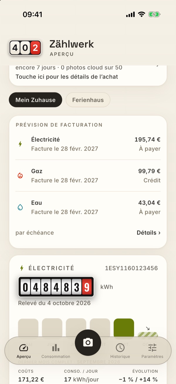 La carte de prévision tout en haut de l’aperçu